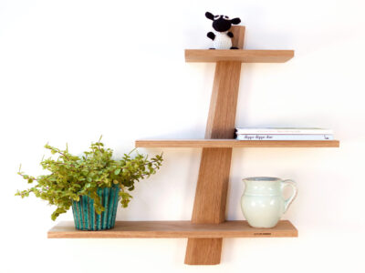 Modern triangle shelf oak Danish Design